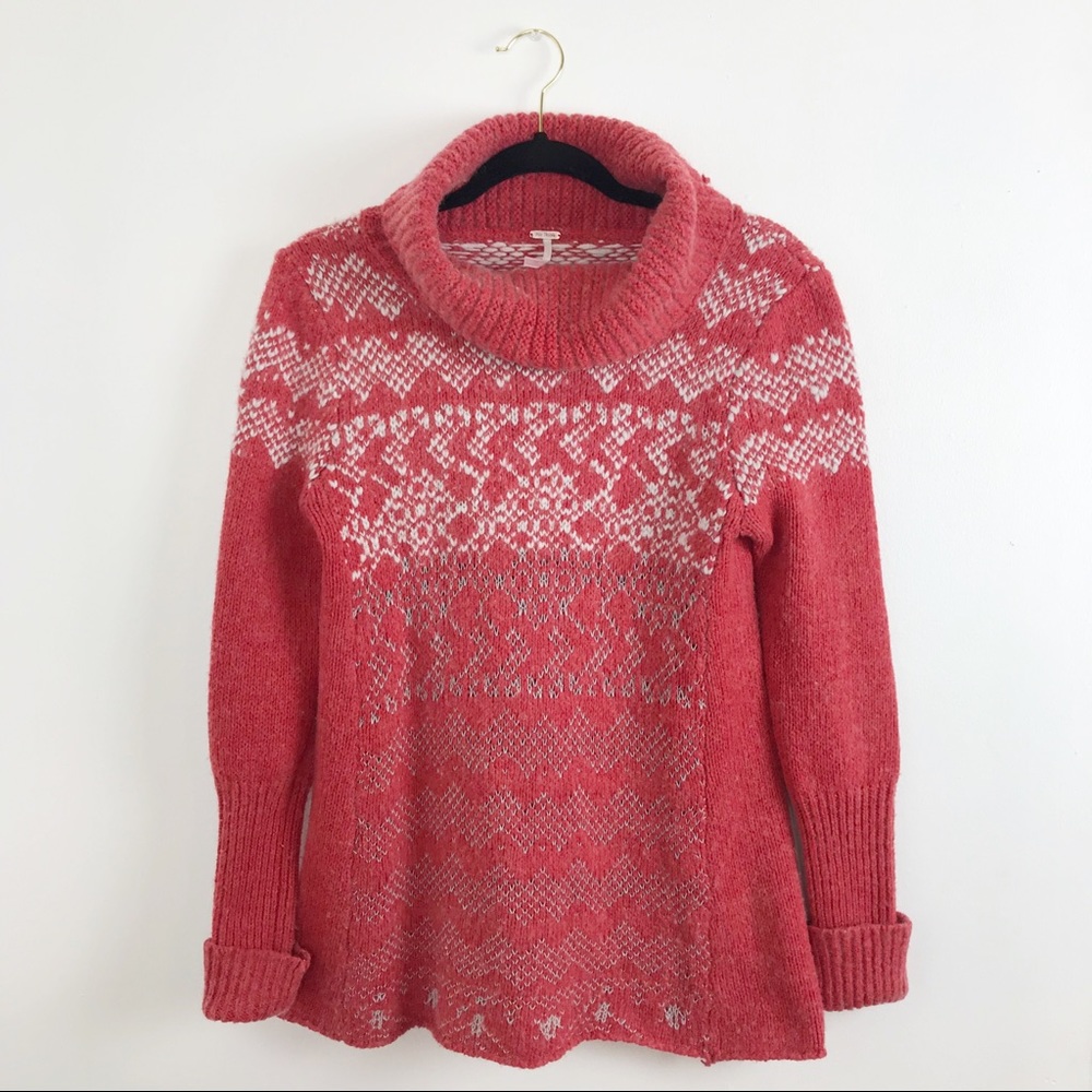 Free people nordic winter cowl neck sweater